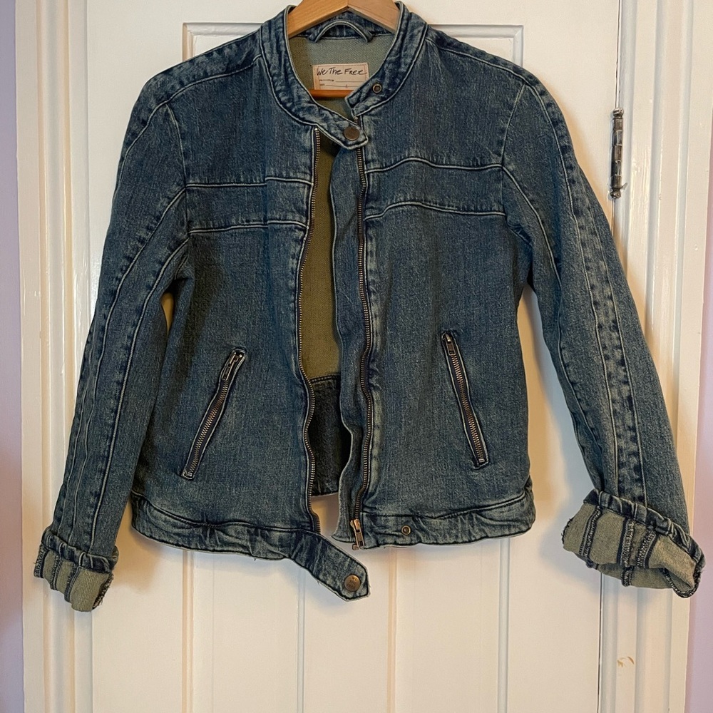 We The Free Blue Denim Jacket